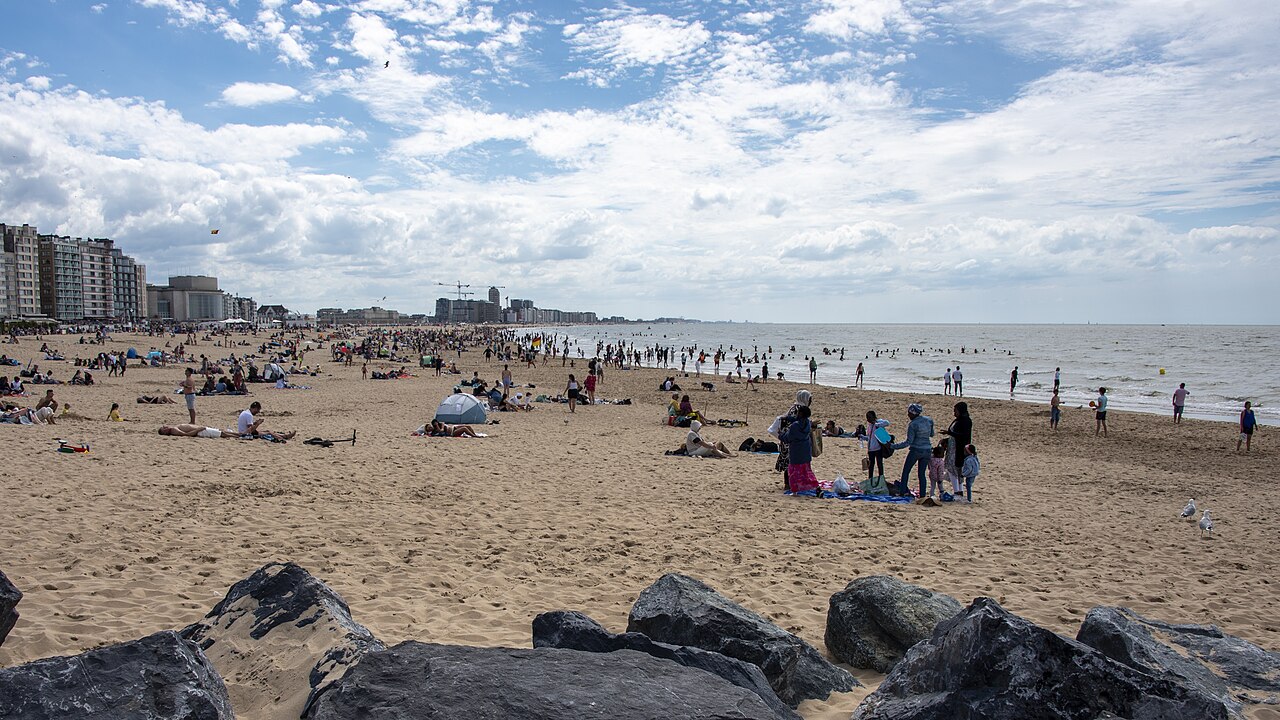 Strand von Ostende an der belgischen Nordseeküste