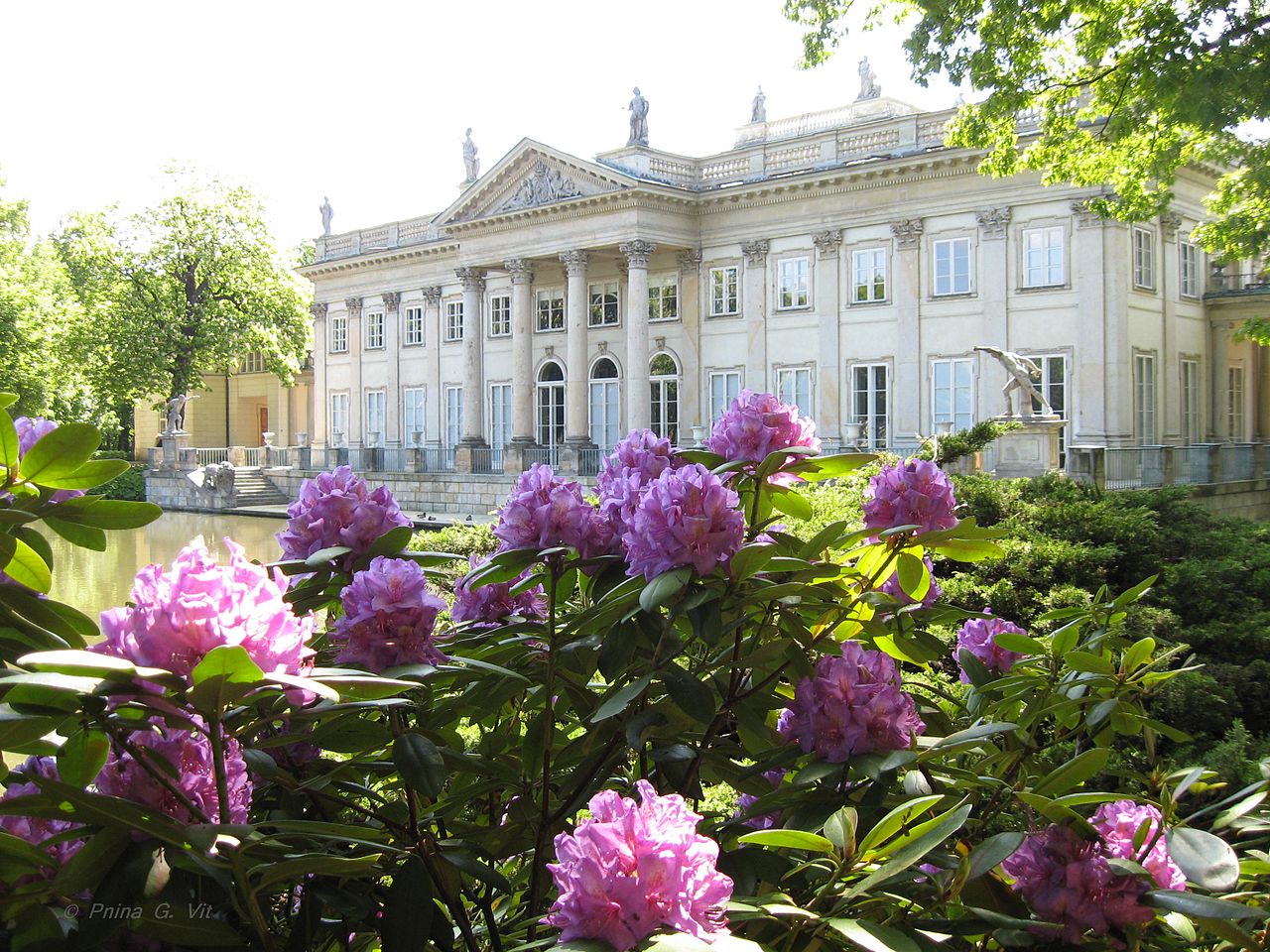 Palast auf dem Wasser im Łazienki-Park in Warschau