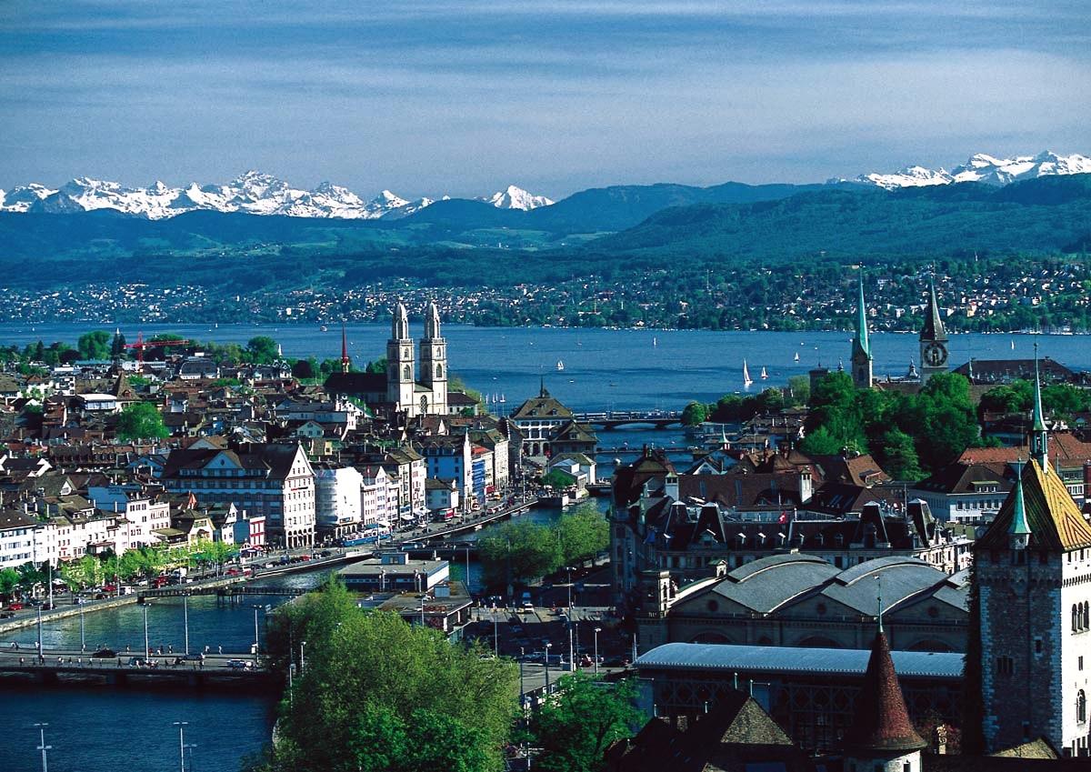 Zürich Altstadt und Zürichsee