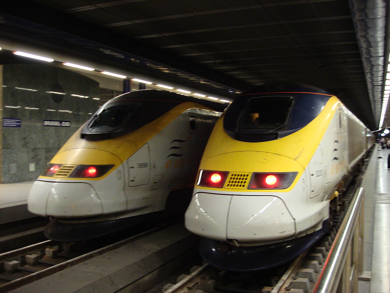 Eurostar-Zug in Bruxelles-Midi / Brussel-Zuid