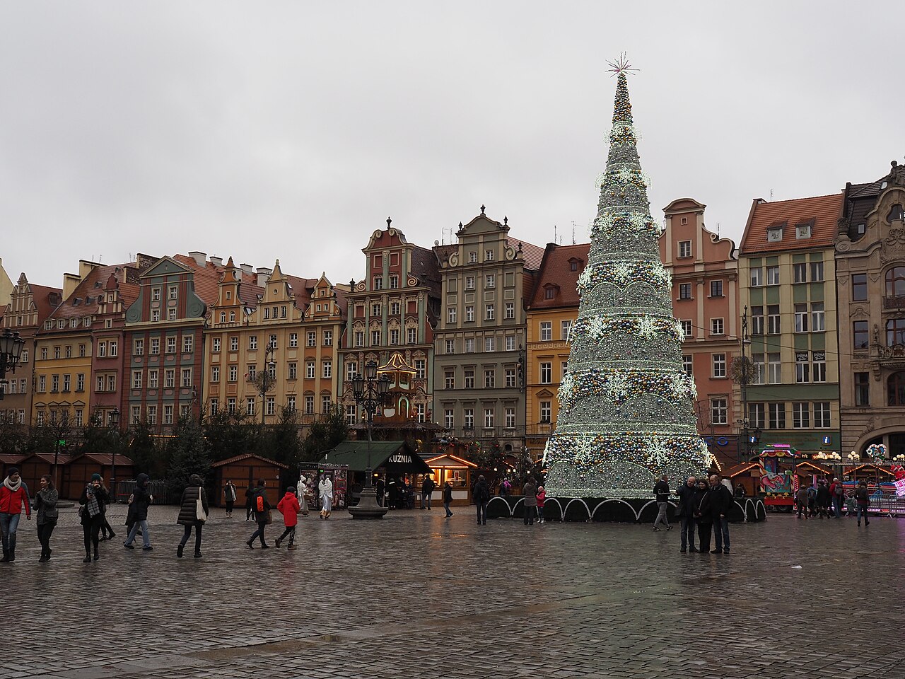 Weihnachtszeit auf dem Rynek in Wrocław Breslau