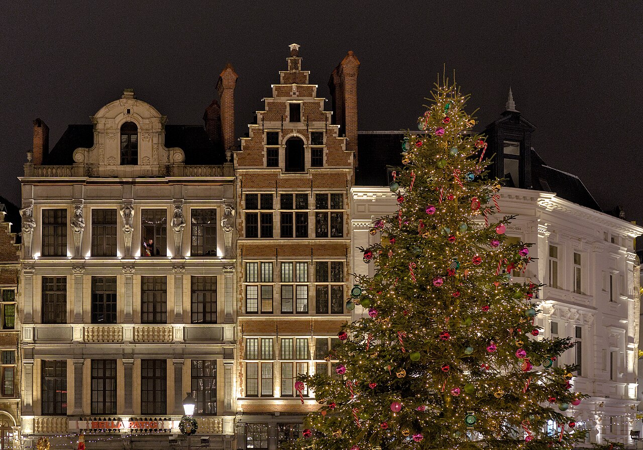 Grote Markt in Antwerpen zur Weihnachtszeit