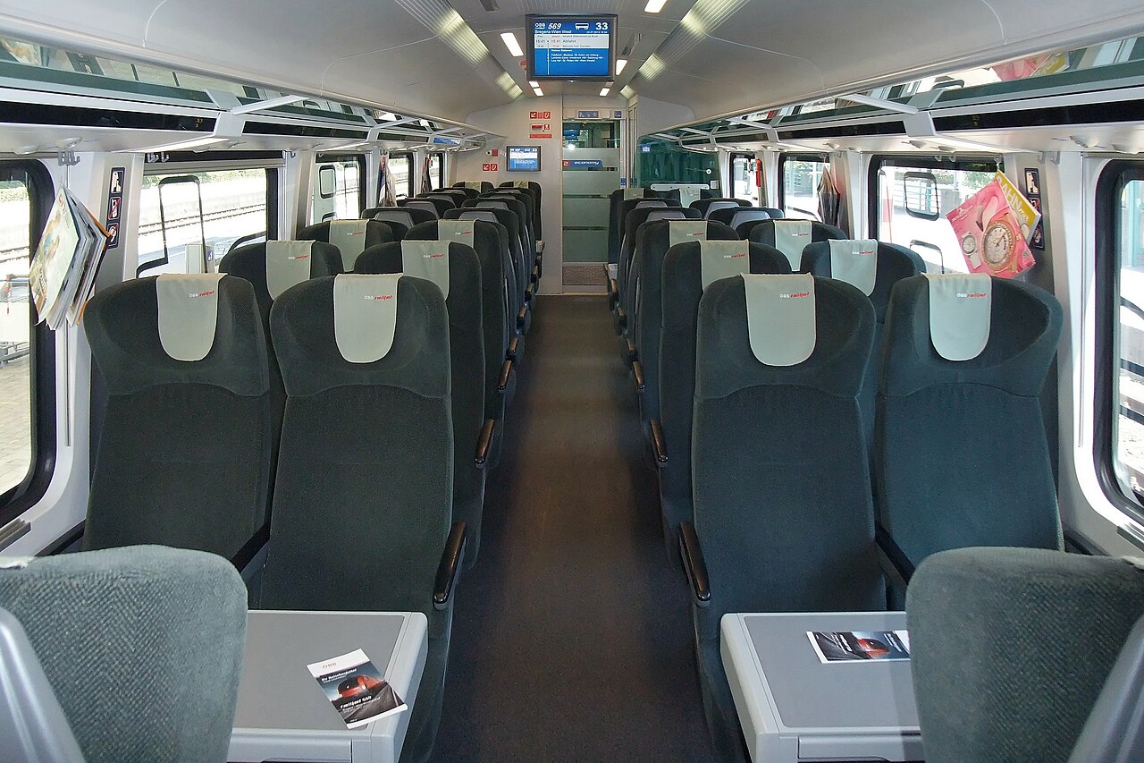 Economy Class im ÖBB Railjet der 1. Generation